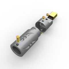 VIBORG Gold Plate Mini USB Connector 39*12MM USB MINI Male Plug Jack Tail Socket