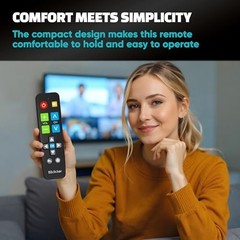 Universal Big Button TV Remote – Easy to Use, Ideal for Seniors, Compatible with