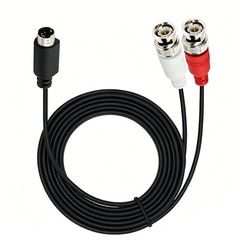 S-Video Y Splitter Cable 4Pin S-VHS SVHS Male to Dual BNC Male Connector Adapter