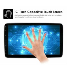 Double 2DIN Rotatable 10.1” Android 15 4+64GB Car Stereo Radio GPS Touch Screen