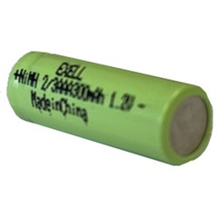Exell 1.2V 2/3AAA 300mAh NiMH Rechargeable Button Top Battery