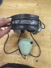 David Clark H7010 Ground Support Over-Ear Headset Mic Volume Control U174 Green