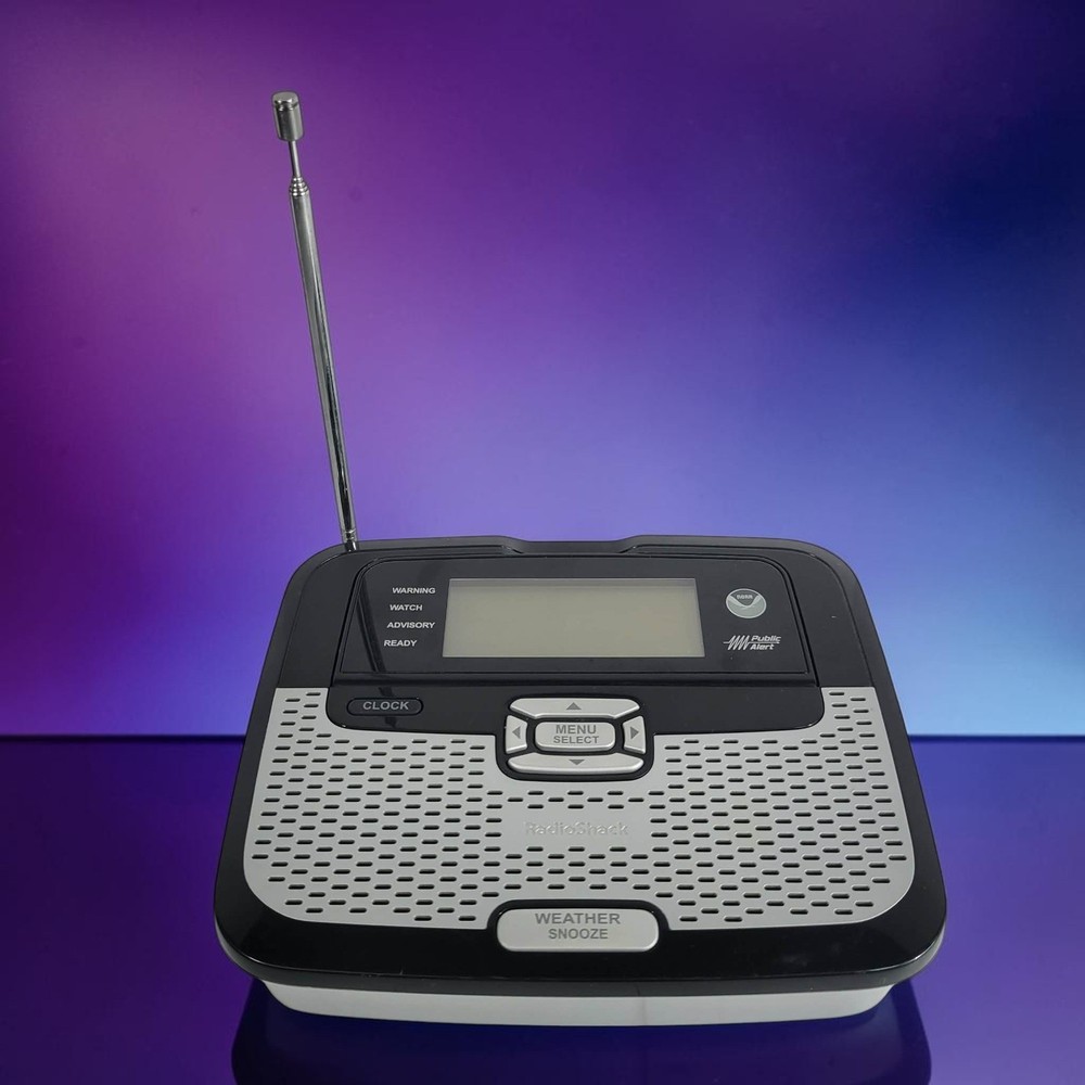 RadioShack 12-262 SAME Weather Radio Public Alert NOAA Black Silver TESTED