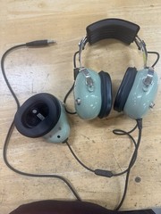 David Clark H7010 Ground Support Over-Ear Headset Mic Volume Control U174 Green