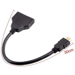1080P HDMI Port Male to Female 1 Input 2 Output Splitter Cable Adapter 2PCS
