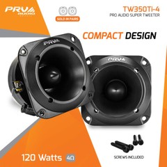 4x PRV 480 Watts Car Audio 3″ Super Tweeter TW350Ti-4 Bullet 4 Ohms Titanium