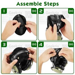Geekria Headband Pad for David Clark H10-13.4, H10-13S Headphones (Black)