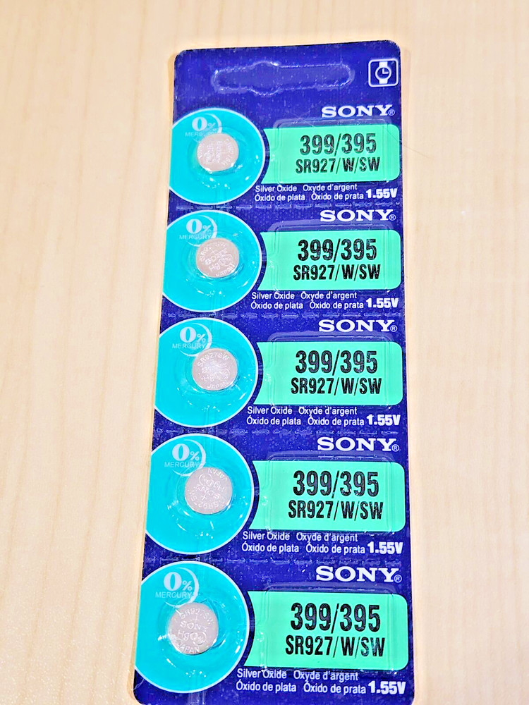 5 pieces SONY 395 SR927SW (5 piece) SR927 Silver Oxide Watch Battery USA seller