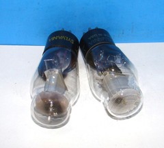 No type 2050 Sylvania radio audio jukebox vacuum 2 tubes valves tested ST 2050A