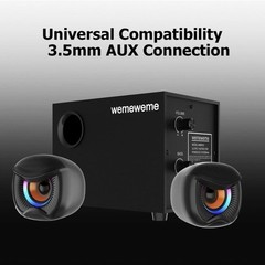 Wemeweme Computer Speakers, PC Speakers Subwoofer Desktop Laptop Monitor Gaming
