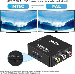 RCA AV to HDMI HD Converter Adapter Composite 3RCA CVBS Audio Video Wii NES SNES