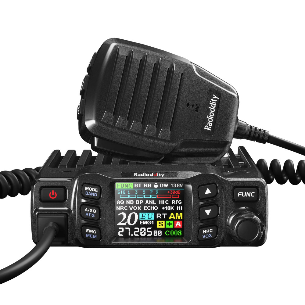 Radioddity CB-5000 Small CB Radio SSB AM FM 12V 24V Truck Offroad TFT SWR Transc