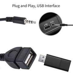 4Pack 3.5mm Male Audio AUX Jack to USB 2.0 Type A Female OTG Converter Adapter