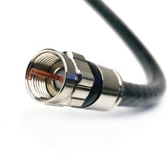 In-Wall RG-6 Coax Cable Quad Shield 18 AWG CL2 Anti-UV Jacket Assembled in USA