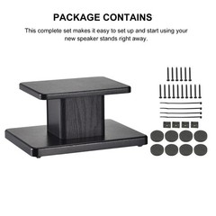 2 x Wood Speaker Stands 5.9 Inch (15cm) Speaker Stand Hollowed Bases