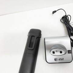 AT&T TL88002 Black & Silver Handset w/Charger LCD Screen Backlit Lighted Keypad