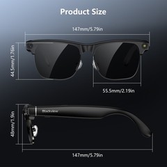 AI Smart Glasses Gradient Lenses Men Women With 8MP Camera 4K HD Video Recorde