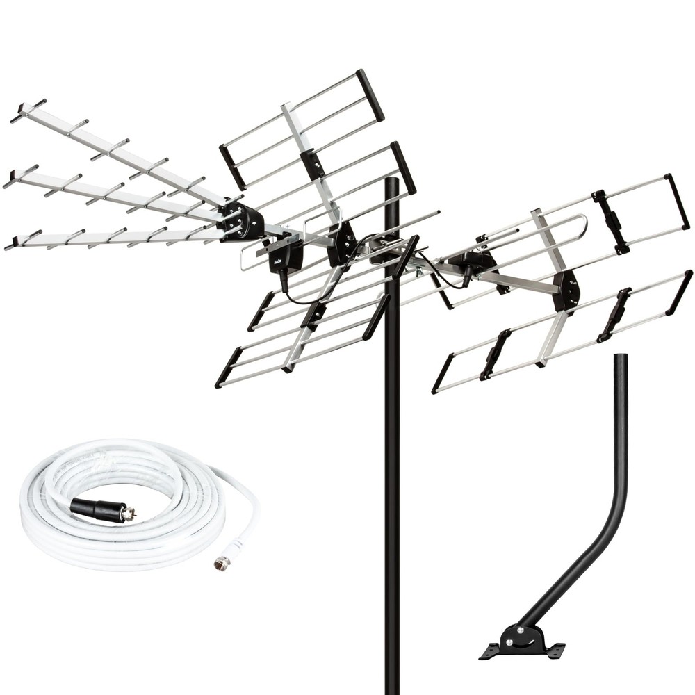 Five Star HDTV Outdoor Antenna 200 Miles Long Range Upgraded Yagi VHF UHF
