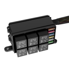 12V Fuse Relay Box 6 Relays and 6 Way ATC/ATO Fuses for Auto Car Marine Boat