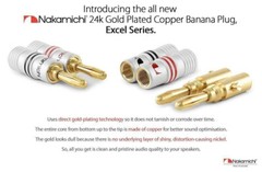 12pcs Nakami 24k Gold Plated 4mm Banana Plug Cable Wire Audio Speaker Connector
