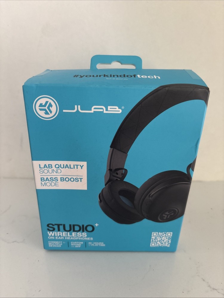 NEW JLab Audio Studio Plus Wireless On Ear Headphones 40 + Hours