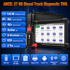 X7 HD 24V 12V Diesel Heavy Duty Truck Scanner ECU Coding All System DPF Regen