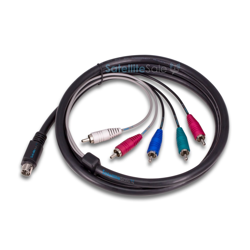 SatelliteSale DirecTV AV Component Replacement Cable PVC Black Cord (6 feet)