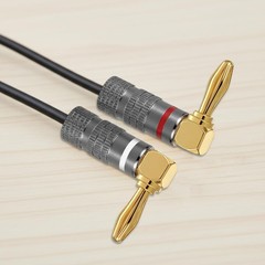 2 Pairs Right Angle Banana Plugs 90 Degree Gold Plated Connector for Speaker …