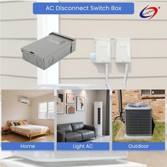 Long Term 240V 60A Pull Out Switch Box Non-Fused Disconnect Plastic Electroni…