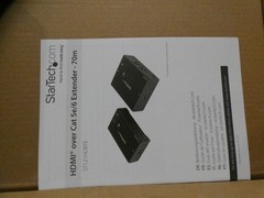 StarTech ST121HDBTE HDMI Over CAT5e HDBaseT Extender Power Over Cable 4K NOB
