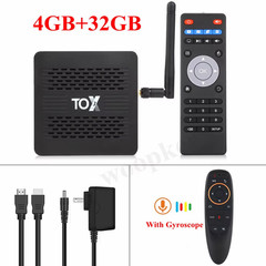 TOX3 Smart TV Box Android 11.0 4GB 32GB Amlogic S905X4 4K Media Player Wifi 1000