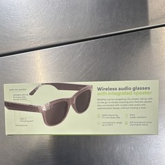 weariQ Wireless Smart Glasses Brown Glossy Frame Bluetooth USB-C