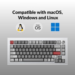 Keyboard 81 Pro Wireless 75% Mechanical Keyboard – Full Aluminum Body, QMK