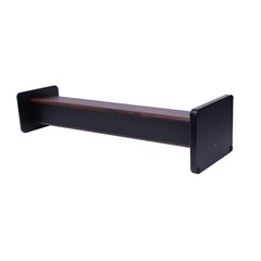 Pair Black Walnut Speaker Stands 36 in (90 cm) Sand-Fillable Bookshelf