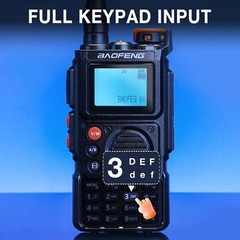 Baofeng K6 5W Tri-Band Ham Radio UHF/VHF/1.25M/NOAA/FM/Air Receiver Type-C 999CH