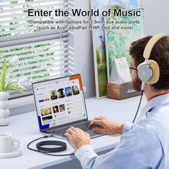 AUX Cable 10Ft, 3.5Mm Audio Cable Long Aux Cord Male to Male 10 Feet Auxiliary H