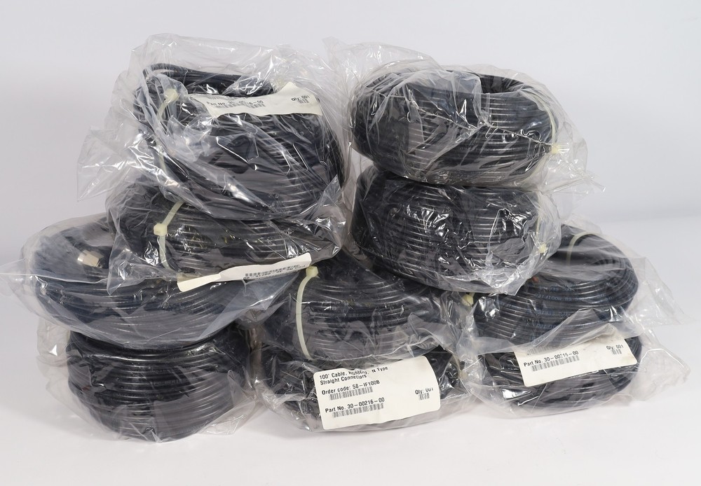 (Lot of 10) 100ft Coaxial Solid Core RG58C/U N-type Male Low-Loss Ham Radio