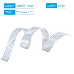5pcs FFC Ribbon Flat Flexible Cable 40 Pin 0.5mm 500mm B Type for LCD Laptop