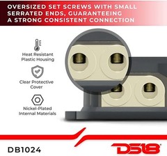 DS18 DB1024 0 Gauge to 4 gauge Outputs Set Screw Ground Distribution Block AWG