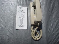Vintage Cortelco 2554 255413-VBA-20M Wall Phone BEIGE 2554-V-BG UPC 048044255123