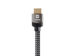 Monoprice Active High Speed HDMI Cable – 25 feet – Gray, 4K @ 60Hz 18Gbps 26AWG