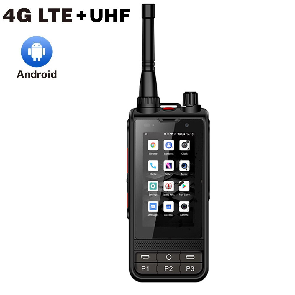 ANYSECU Zello W6PLUS Android 10 4G Network Radio UHF 400-470Mhz Walkie Talkie