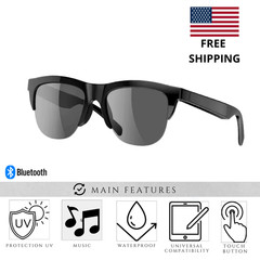 Smart UV Sunglasses Bluetooth Open-Ear Wireless Audio Touch Button Waterproof
