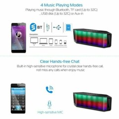 Wireless Rechargeable Speaker 108dB Party Travel Hiking Hands-free FM Christmas