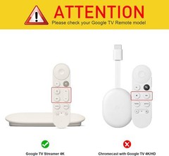 Remote Case for Google TV Streamer (4K) Voice Search Remote 2024 Silicone Cover