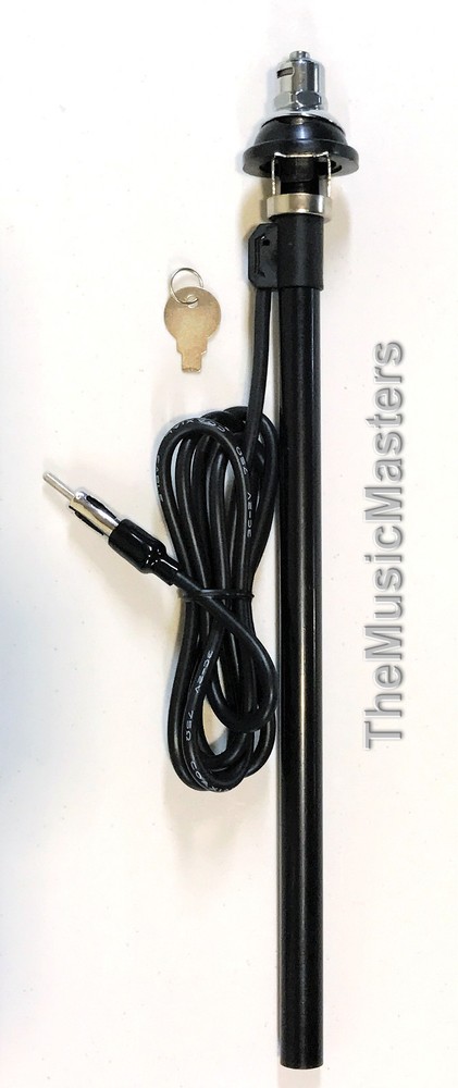 Universal Car Stereo Auto Radio ANTENNA 36″ Stainless Steel Retractable Key Lock