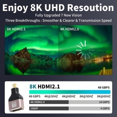 AIMHDUTY Micro HDMI to Adapter, 2 Pack Gold Plated, 8K@60Hz, Black