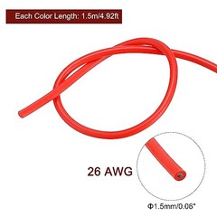 26 Gauge Wire Silicone Wire 26AWG Electrical Wire Stranded Wire 26AWG, 4.92ft