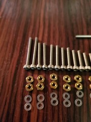 Stainless steel and Brass Headshell Mounting Screws 55 Piece Set
