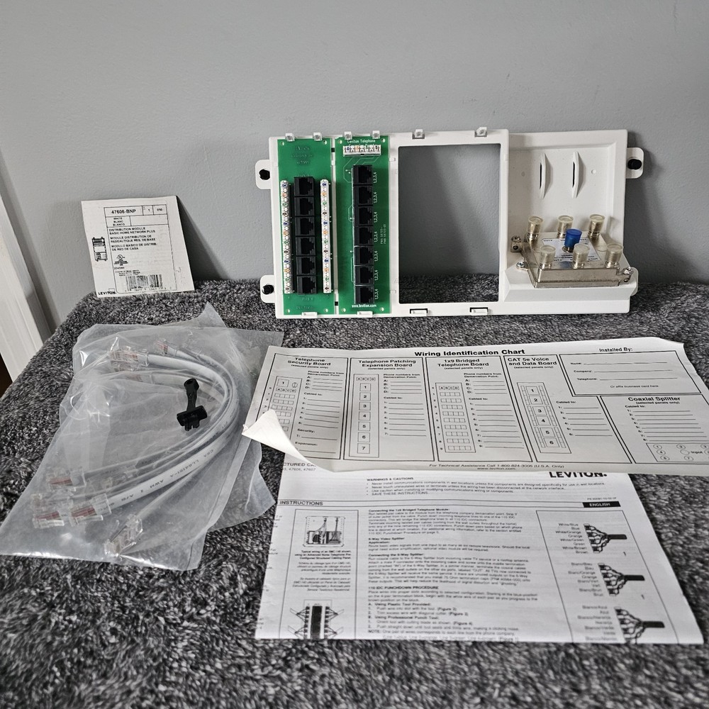 Leviton Basic Home Networking Plus Panel (47606-BNP)